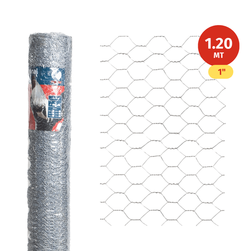 Malla Gallinero Galvanizada 1" 1,2x50 mt