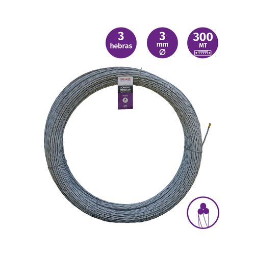 Alambre Trenzado Triple Galv. 3 Hebras