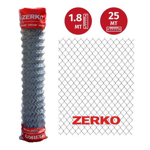 Malla bizcocho galvanizada 1,80 X 25 mt ZERKO